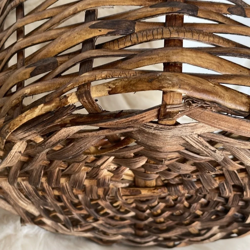 Basket Everything Brand. Vintage from the 70’s. Bamboo Handle